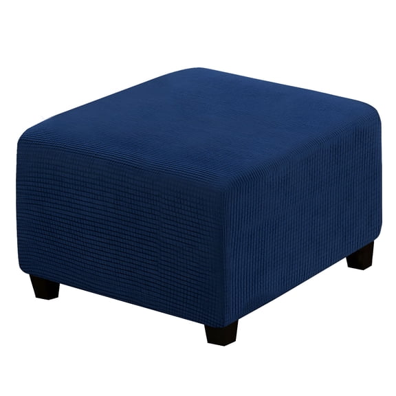 LAMIRO Square Ottoman Cover Soft,Stretch Jacquard Ottoman Slipcovers Waterproof Non Slip Footstool Protect With Elastic Bottom Machine Washable