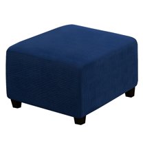 LAMIRO Square Ottoman Cover Soft,Stretch Jacquard Ottoman Slipcovers Waterproof Non Slip Footstool Protect With Elastic Bottom Machine Washable