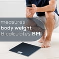 thumbnail image 2 of Báscula de vidrio Beurer GS435B con Bluetooth para peso corporal y medición de composición corporal. Báscula digital inteligente para baño que se conecta con la app de salud. Pesa en kg y lb. Color ne, 2 of 5