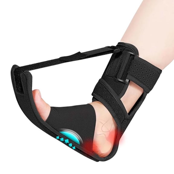 Ghxbdy (Black) Foot Drop Stretching Band Night Splint,Upgrade Plantar Fasciitis Night Splint & Brace with Adjustable Straps Support for Tendonitis Heel Spur Day & Night Use