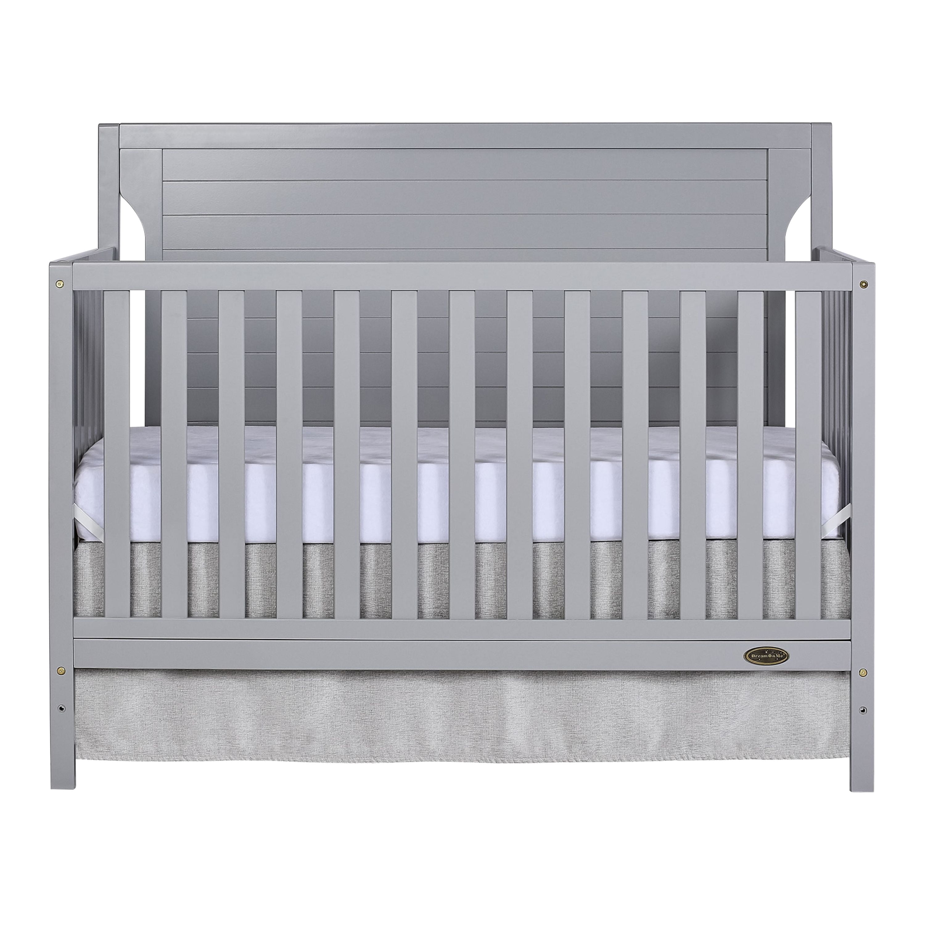 Dream On Me Cape Cod 5-in-1 Convertible Crib, Pebble Grey