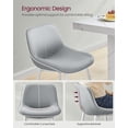 thumbnail image 3 of VASAGLE Bar Stools Set of 2, Counter Height Bar Stools with Back, Ergonomic Backrest, Synthetic Leather, Metal Legs, 24.8-Inch Tall Barstools for Kitchen Island Home Bar, Easy Assembly, Dove Gray, 3 of 9