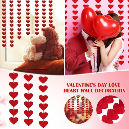 

Kqegk Valentine s Day Decoration Love Heart Hanging String Wall Decoration Love Heart