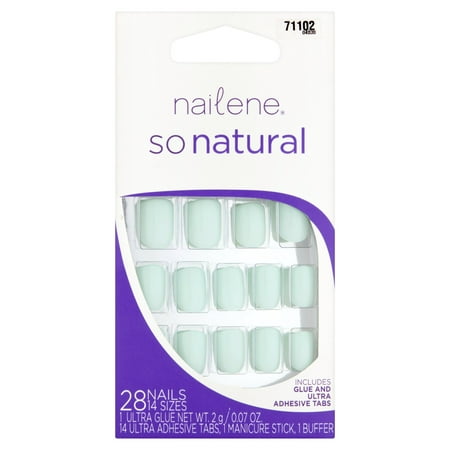 Nailene So Natural Nails 14 sizes, 28 count (Best Nail Glue For Natural Nails)