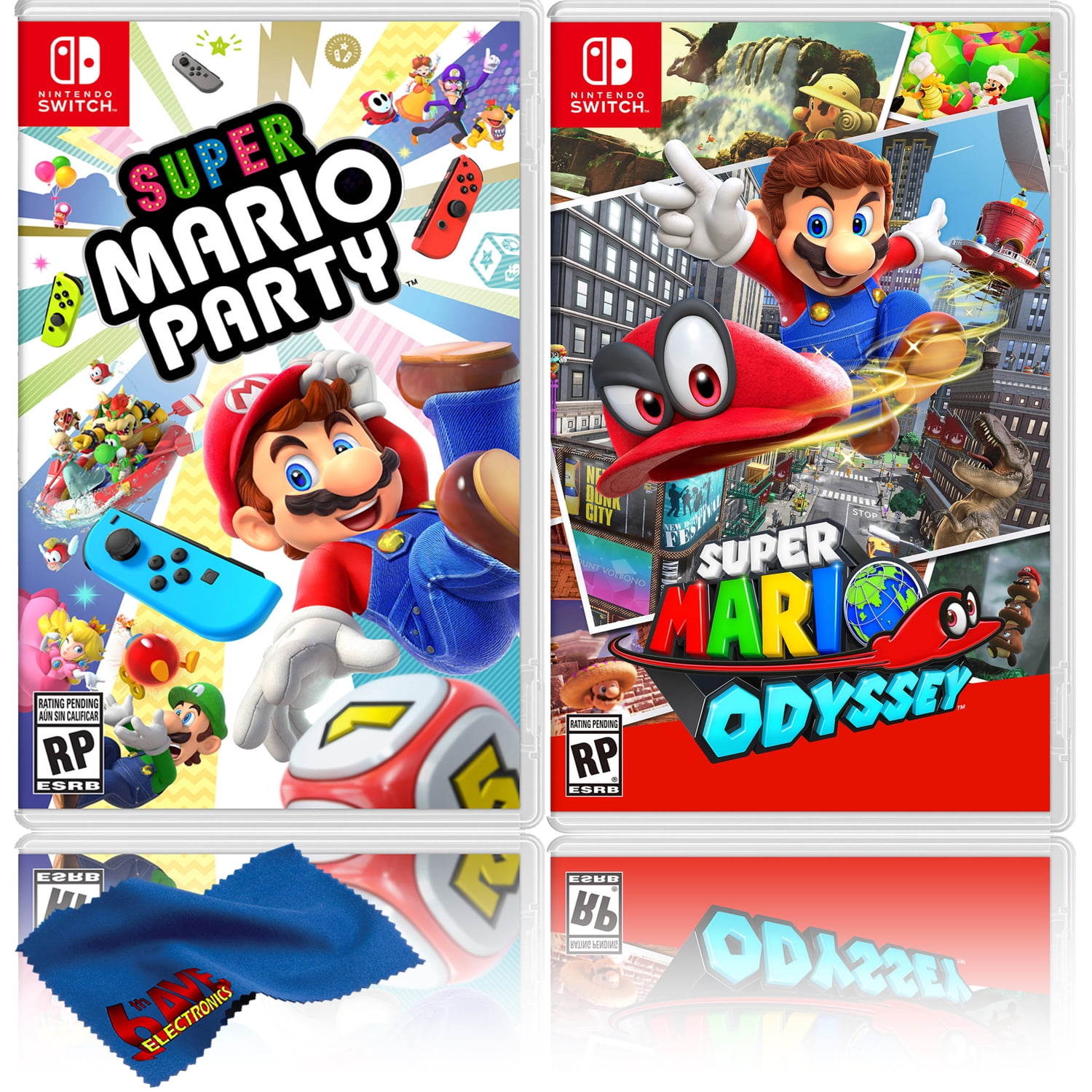 Surichinmoi Blind vriendelijk Super Mario Party + Super Mario Odyssey - Two Game Bundle - Nintendo Switch  - Walmart.com