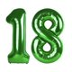 thumbnail image 1 of Globos con números Enyeopd de 40 cm, color verde oscuro, para fiesta de cumpleaños, 1 of 6