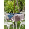 thumbnail image 4 of Outdoor Tablecloth with Umbrella Hole Zipper Boho Pines Round Tablecloth 60" Waterproof Outside Table Cloth Fogged Mist Forest Dusty Rose Mountain Vintage Patio Table Cover Tablecloths for Picnic, 4 of 8