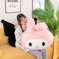 thumbnail image 5 of Cojín de peluche de gran tamaño de Sanrio con melodía Kuromi, bonita muñeca de dibujos animados para sofá, regalo de cumpleaños para novia kawaii para el día de San Valentín, 5 of 5