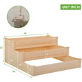 thumbnail image 4 of 3-Tier Raise Garden Bed, Elevated Garden Bed Kit Wooden Planter Box 48x48x22 inch Elevated Planter Box for Plants Herbs Vegetables, Natural, 4 of 8