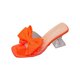 thumbnail image 1 of Zapatillas de Verano para las Mujeres Transparentes Arco Bloque Tacón Sandalias, Arco Sandalias para las Mujeres Pvc Slide Mules, 1 of 9