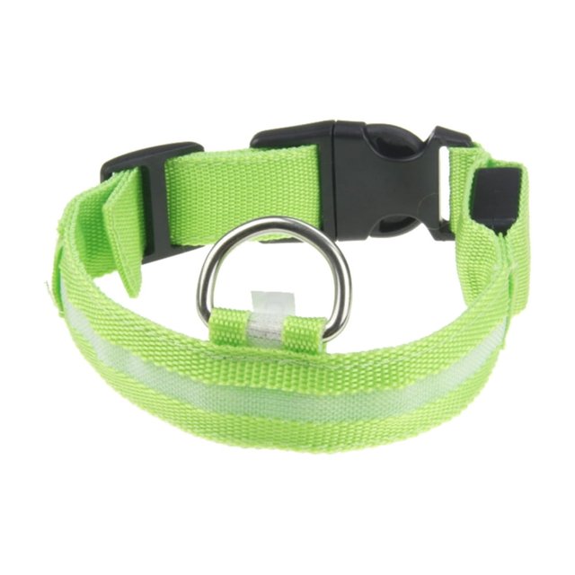 HLONK Luminous Bite Resistant LED Dog Collar Tear-resistant and Adjustable Safety Accessory for Pets