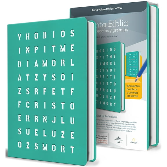 Rvr 1960 Para Regalos Y Premios, Aguamarina Con Sopa de Letras / Spanish Bible Rvr 1960 Gift and Award Bible, Aquamarine, (Paperback)