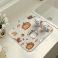 thumbnail image 4 of Yayeee Dish Drying Mat for Kitchen Counter 18" x 24" Microfiber Super Absorbent Coffee Decorative Pad, Fall Pumpkin Pattern, 4 of 8