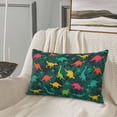 thumbnail image 5 of Naloa Colorful Dinosaurs Pillowcase, Throw Pillowcase, Wrinkle-Free, Stain-Resistant with Hidden Zipper for Bedroom Sofa-14"x20", 5 of 6