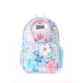 thumbnail image 4 of Schoolyard Vibes 17" Girls' 3-Piece Backpack Set with Headphones & Lunch Box, Blue Floral, 4 of 14