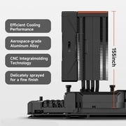مبرد هواء PCCooler RZ400-BKNWNX-GL 230W TDP CPU، أسود
