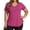 Hot Pink, variant on Jane Wardrobe Women's Plus Size V-Neck Curved Hem T-Shirt, Loose Fit Short Sleeve Casual Athletic Top, 1 Piece, S-XXL Plus Size Friendly