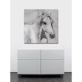thumbnail image 6 of "Grey Elegant Horse" Painting Print on Wrapped Canvas, 6 of 7