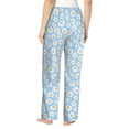 thumbnail image 3 of Xecao Floral Daisy Women's Straight Lounge Pajama Pants: The Epitome of Relaxed Sleepwear, 3 of 9
