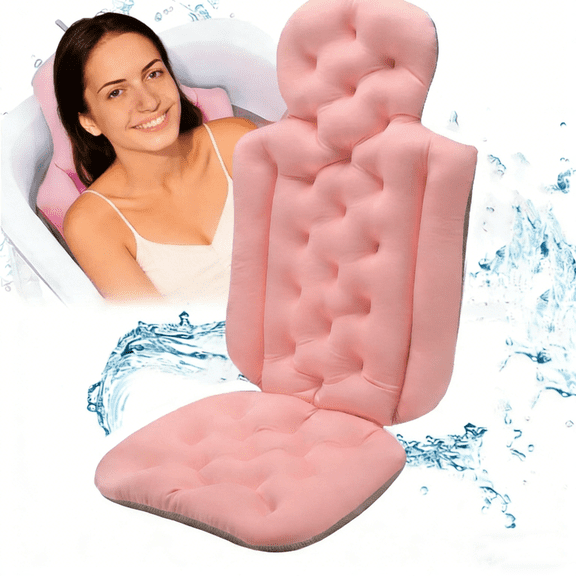 Full Body Bath Pillow, Luxury Bath Cushion, Bath Pillows for Tub for Head and Neck Support