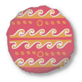 thumbnail image 1 of Fire Wave Mexico Totems Ancient Civilization Round Throw Pillow Home Decoration Cushion, 1 of 3