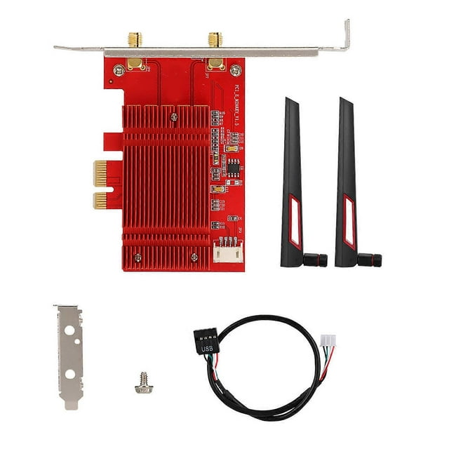 For Intel AX200 Bluetooth 5.0 PCI‑E DesktopWireless Network Card with 8DBi Antenna