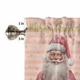 thumbnail image 5 of Merry Christmas Kitchen Curtains and Valances Set, Santa with Gift Rod Pocket Window Valance 18 Inch Window Curtain Panels for Living Room Bedroom Laundry, 27.5x24in, 3 Pieces, 5 of 7