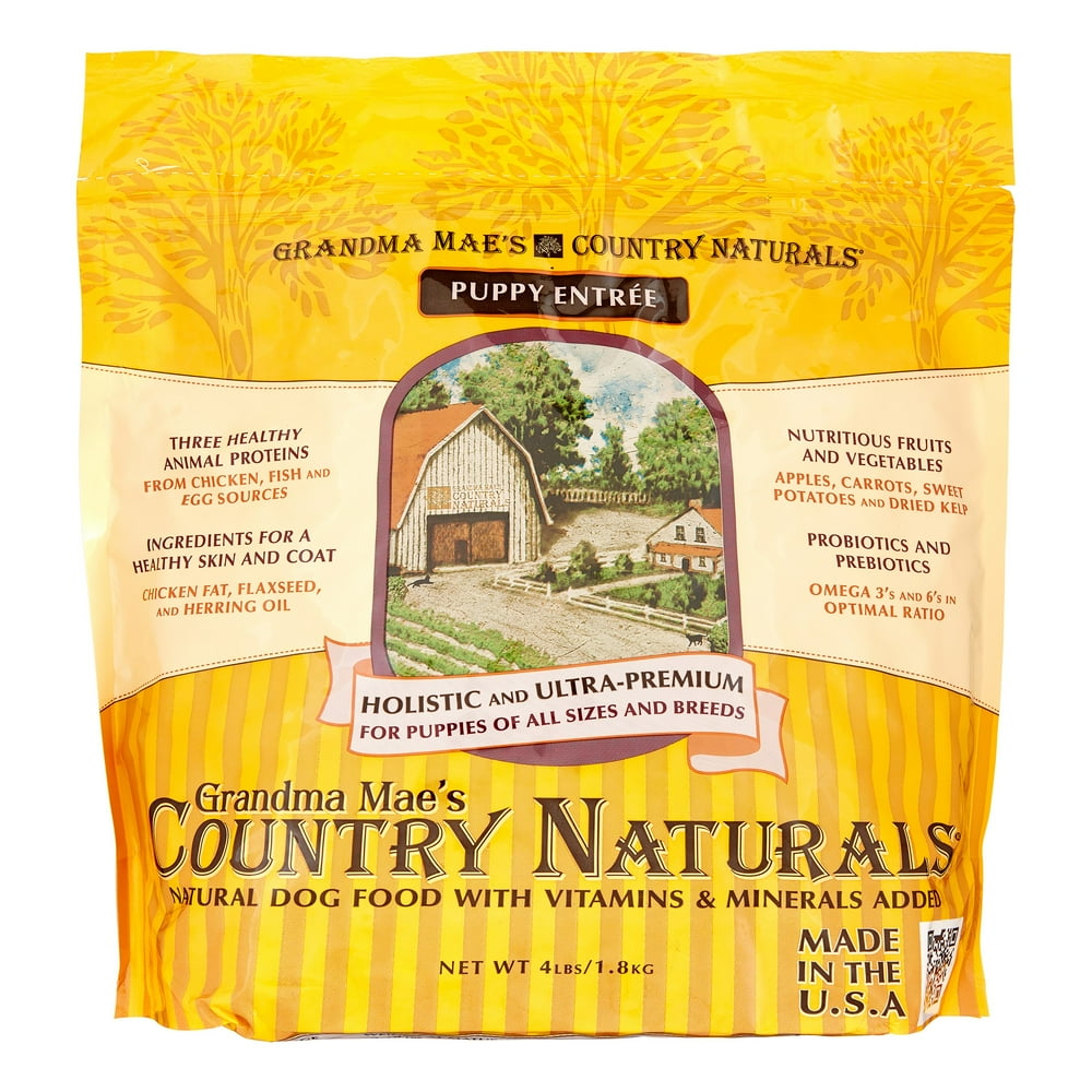 Grandma Mae's Country Naturals Puppy Dry Dog Food, 4 Lb