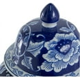 thumbnail image 6 of A&B Home 18" Porcelain Decorative Jar with Lid Blue White Floral Print Vase Ginger Jar Centerpiece Decor, 6 of 6