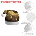 thumbnail image 4 of Fuzoiu Golden Glitter And Light Print Santa Hat Christmas Hat for Adults,Santa Hats with Pompom, Unisex Xmas Holiday Hat for Christmas New Year Festive Party Supplies, 4 of 6