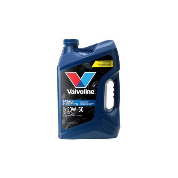 Aceite de motor Valvoline Premium Protection SAE 20W50 Mineral para motor a Gasolina, Garrafa de 4.73 Litros