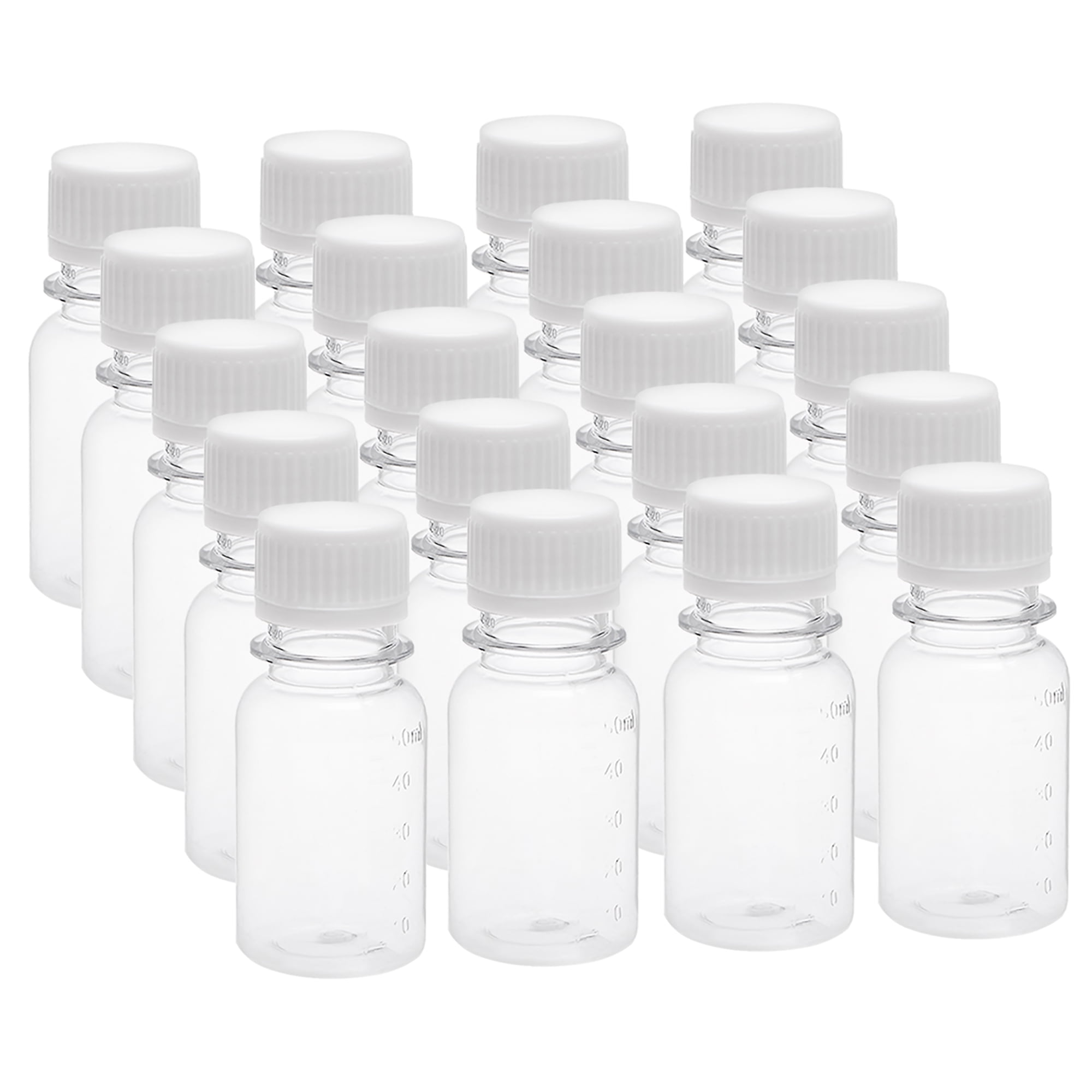 1.7 oz/50ml Plastic Lab Chemical Reagent Bottle Small Mouth Liquid/ Solid Storage Container