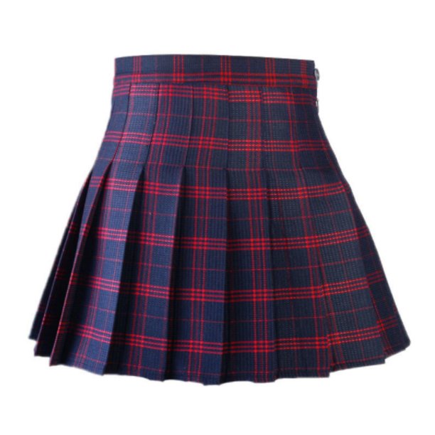Mancro - Women Casual Plaid Skirt Girls High Waist Pleated Skirt A-line  School Skirt Uniform With Inner Shorts - Walmart.com - Walmart.com