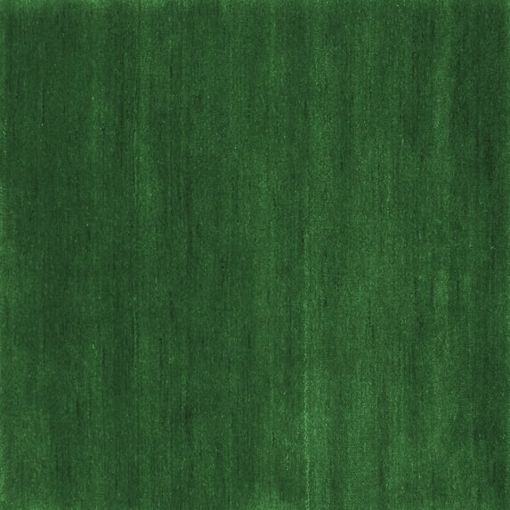 Ahgly Company Indoor Square Abstract Emerald Green Contemporary Area Rugs, 5' Square