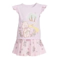 thumbnail image 5 of Care Bears Toddler Girls Care Flower Graphic Tee and Skirt, 2-Piece Set, Size 12M-5T, 5 of 5