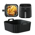 thumbnail image 3 of 22.5cm Silicone Air Fryer Liners Reusable Non-Stick Basket, 3 of 9