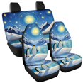 thumbnail image 4 of Uourmeti Penguin Starry Night Print Car Seat Covers Non-Slip Car Seat Covers Full Set Washable Interior Decor Breathable Fit for Truck Sedans, 4 of 5
