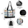 thumbnail image 2 of FORMRS Laptop Tote Bag for Women with 15.6" Computer Compartments Handbag, White Hand Drawn Sailboats, 2 of 7