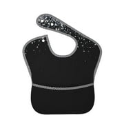 Bingfone Mess-Proof Baby Bib - Waterproof Bib For Baby Boy Or Girl With Food Catcher Pocket, Unisex-Silver Glitter1