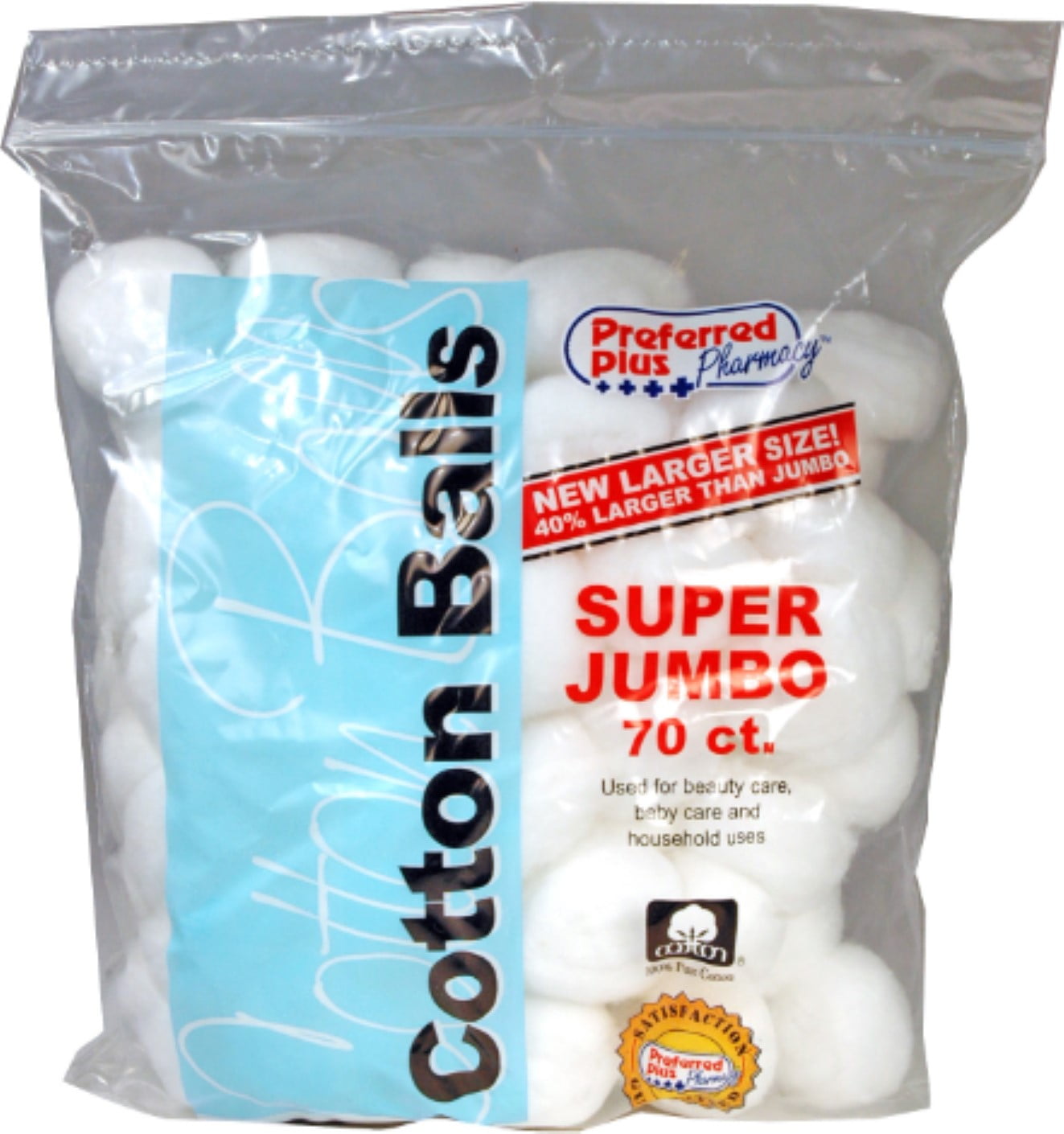 Cotton Balls Super Jumbo 70 Each (Pack of 6)