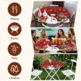thumbnail image 7 of Red Christmas Snowman Round Tablecloth, Fitted Table Cover with Elastic for 55"-60" Round Tables, Xmas Snowflake Elk Tree Balls Table Cloth Outdoor Indoor Dinning Party Waterproof Tablecloths, 7 of 7