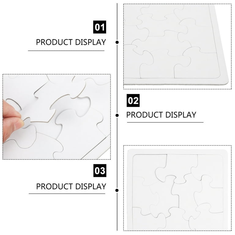 4pcs Blank Puzzles Paper Draw on Puzzle Wedding Favor DIY Custom Puzzle, Size: 18.50