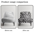 thumbnail image 6 of HELLHERO Non Slip Armless Accent Chair Slipcover Elastic Bottom Dustproof Armless Accent Chair Cover for Hotel, Zebra, 6 of 8
