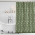 thumbnail image 2 of Sage Green Floral Shower Curtain Set - Extra Long 72" x 96" Washable Bathtub Curtain with 12 Hooks, Spring Flowers Waterproof Fabric Stall Shower Curtains for Bathroom/Bathtub Décor, 2 of 6