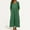Army Green, variant on Black Women Dress Maxi 3/4 Sleeve Casual High Waist V Neck Smocked Dresses Womens Fall Dress L