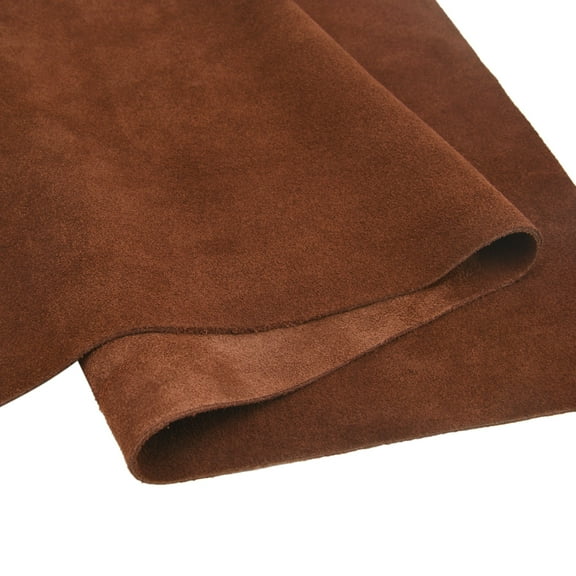 Soft Suede Leather Skin Square for Craft Hobby DIY Gift Leather Pieces 1.5MM  / Red Brown