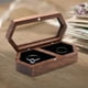 thumbnail image 5 of Caja de Joyería Portátil Decoraciones Caja de Anillos Dobles con Tapa Coleccionables Caja de Anillos de para Anillos de de Negro BLESIY Vitrina de joyería, 5 of 8