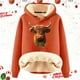 thumbnail image 2 of WILLBEST Sudadera Deportiva para Mujer con Capucha y Estampado Navideño de Vaca Grande, 2 of 4
