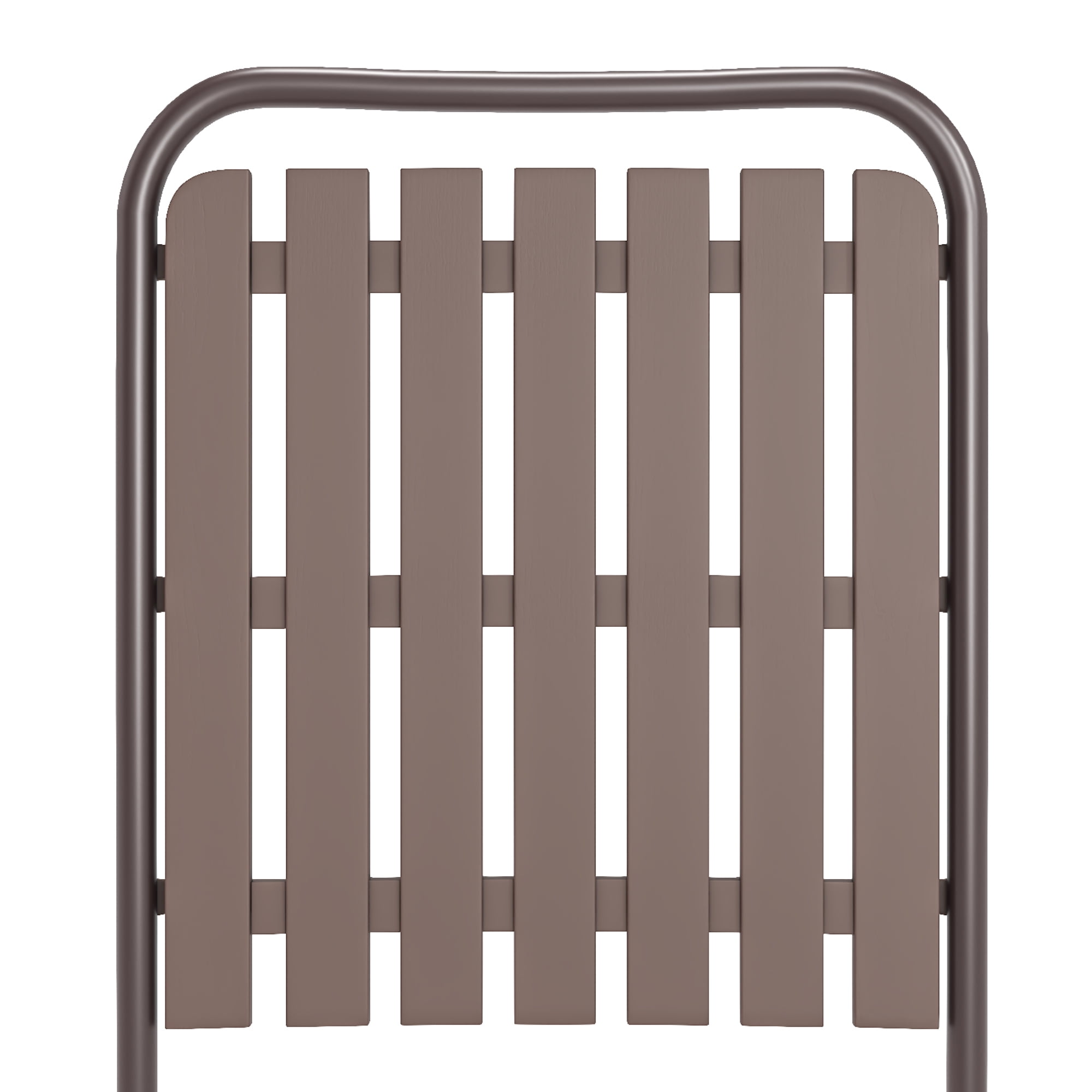 Leumius 2 PCS Outdoor Patio Folding Chair with Armrest,350 lb Capacity,No Assembly Required for Camping Portable Lawn Garden,Brown
