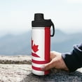 thumbnail image 7 of Haiem USA Canada Flag Printed Sports Insulated Kettle 18oz stainless steel kettle Leak-proof Water Bottle,Double-wall Insulated Bottle for Travel,Sports,Fitness, 7 of 7